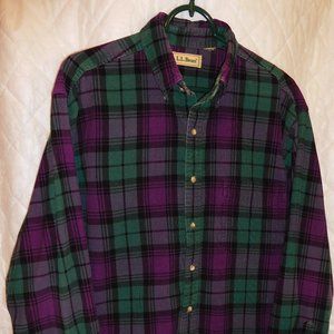 Men's LL Bean Corduroy Shirt Size 16/L